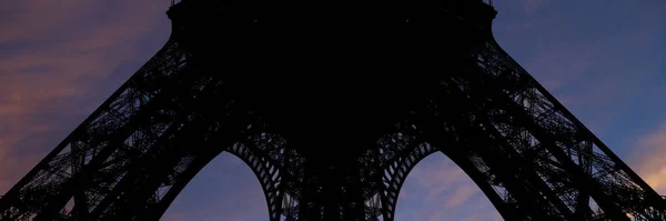 フランス パリのエッフェル塔 美しい空を背景に — ストック写真