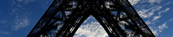 Torre Eiffel Contorno Paris França Fundo Belo Céu — Fotografia de Stock