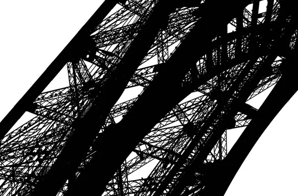 Wieża Eiffla Kontur Paryżu Francja Białym Tle — Zdjęcie stockowe