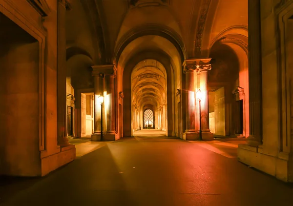 Paris France May 2019 Louvre Palace Night Louvre Biggest Museum — Stock Photo, Image