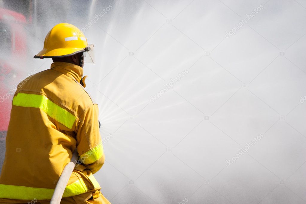Firefighter Working