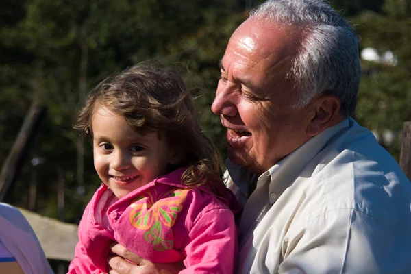 Happy Grandfather and grandchild — Stock Photo, Image