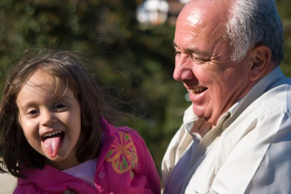Feliz abuelo y nieto —  Fotos de Stock