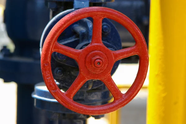 Ventil an der Pipeline — Stockfoto