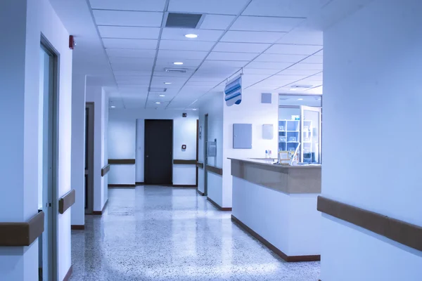 Corridor interior inside a modern hospital — Stock Photo, Image