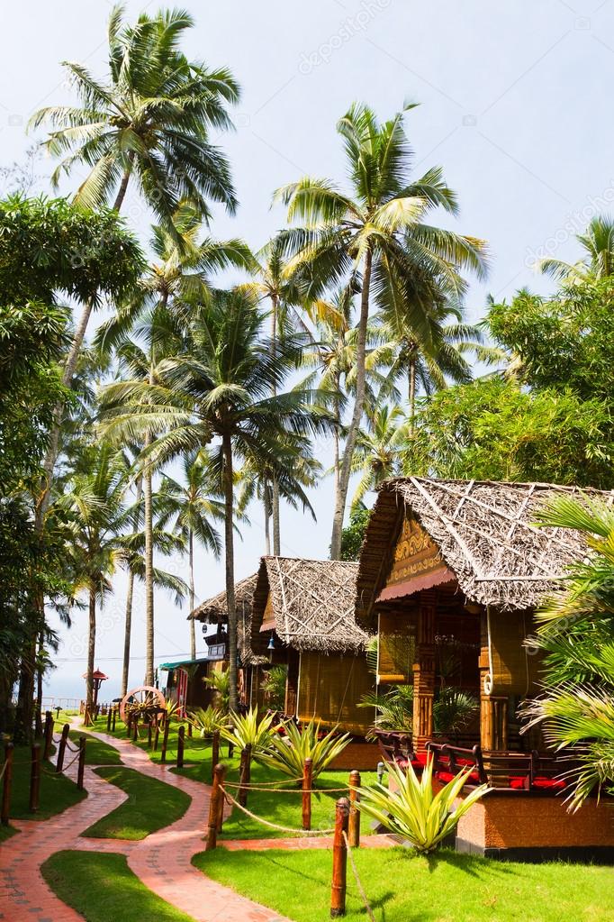 Bungalows and pathway