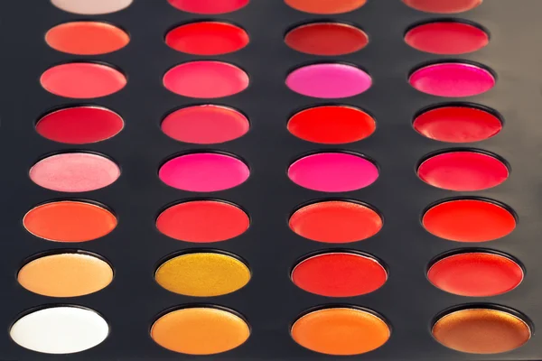 Färgglada ögonskuggor palett. Makeup bakgrund — Stockfoto