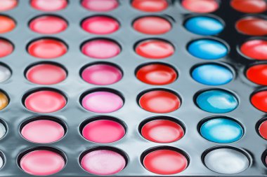 renkli makyaj paleti. kalıcı makyaj arka plan