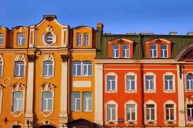 tarihi binaların abainst mavi gökyüzü. Saint petersburg, Rusya Federasyonu