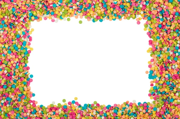 Colorful candy decoration frame — Stock Photo, Image