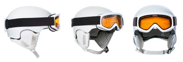 Snowboardové přilby a brýle — Stock fotografie