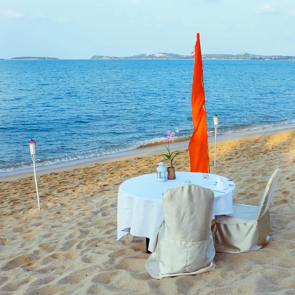 Restaurante romántico de playa — Foto de Stock