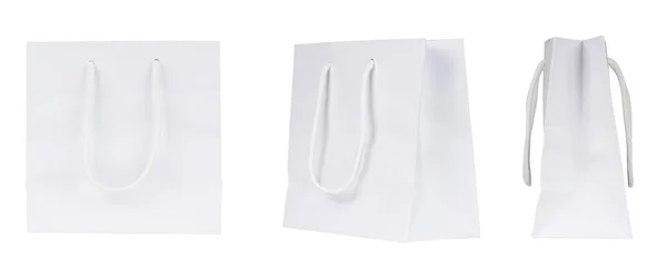 Witte shopping tassen — Stockfoto