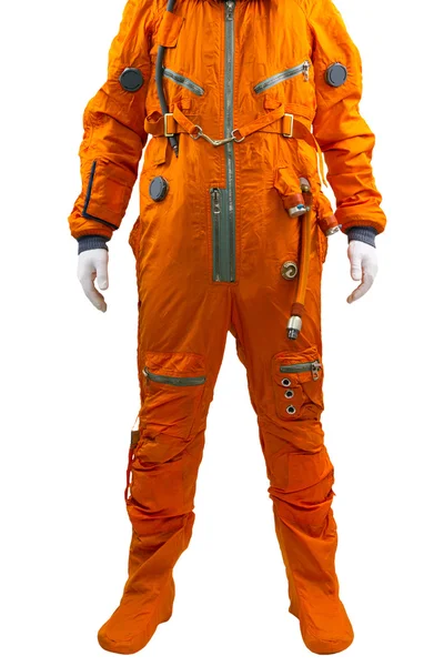 Homem do espaço usando terno laranja — Fotografia de Stock