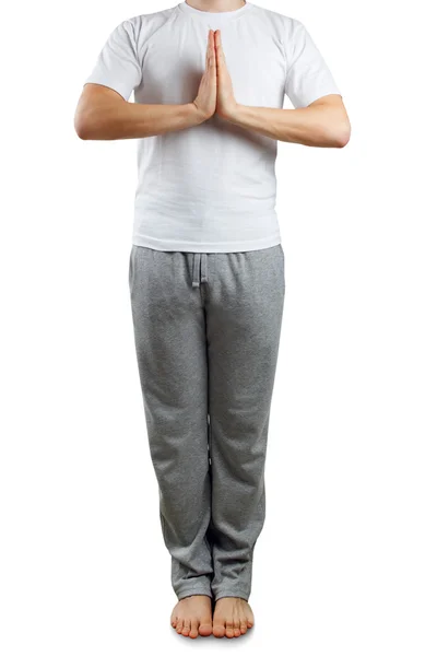 Man doing yoga — Stock Photo, Image