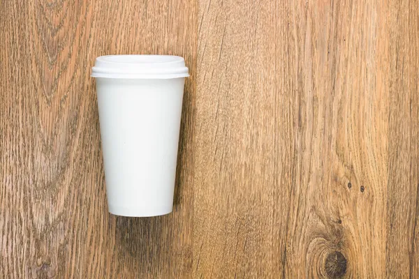 Top view of a blank coffee cup — Stock Photo, Image