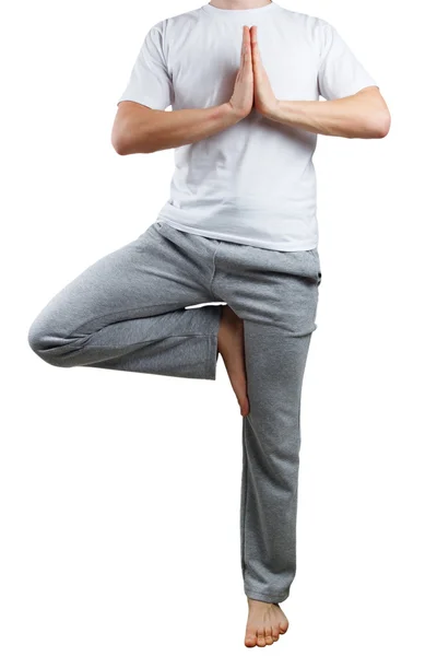 Man doing yoga — Stock Photo, Image