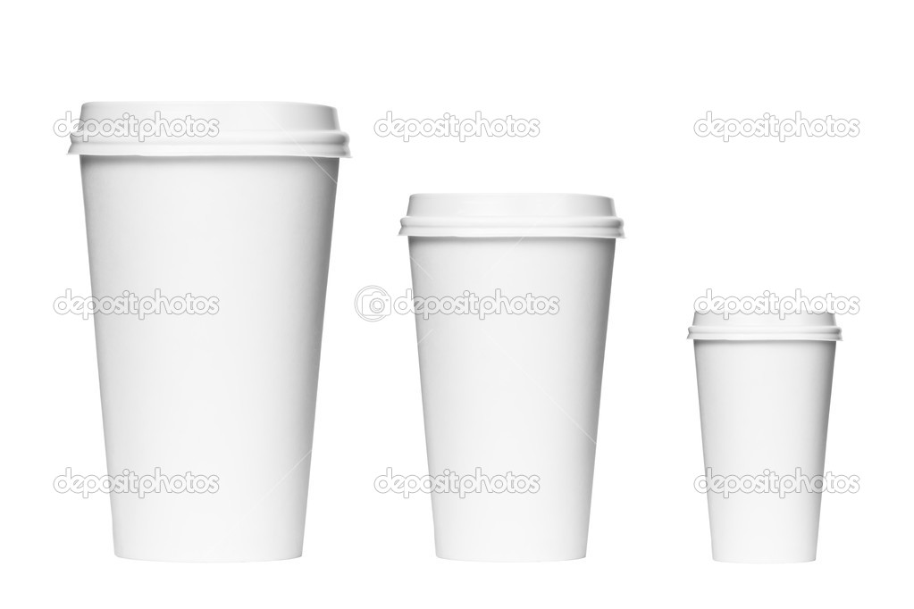 Blank takeaway coffee cups Stock Photo by ©Dmitry.Zimin 48596089