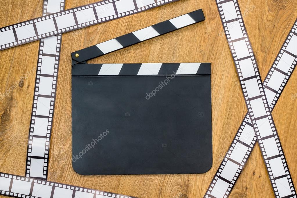 Blank film slate and film stripes