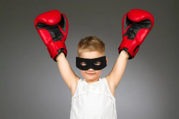 Boxing kid — Stock Photo, Image