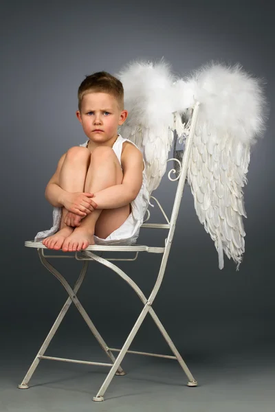 伤心的天使的孩子 — 图库照片