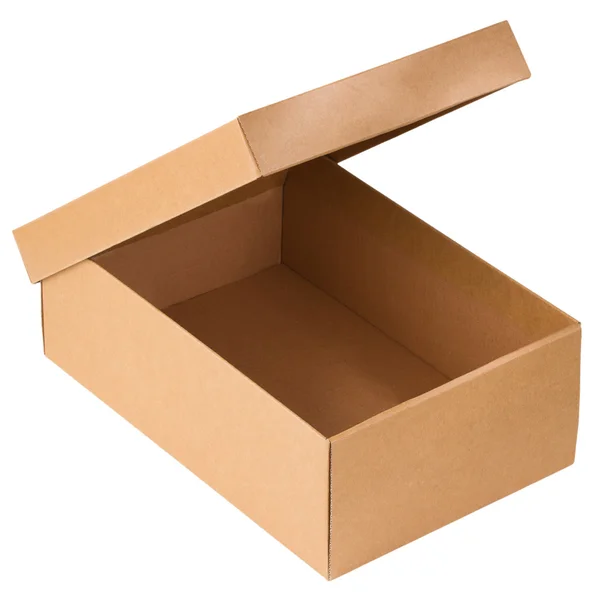 Caja de cartón abierta — Foto de Stock