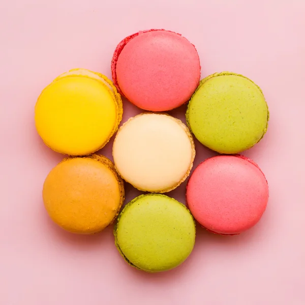 Färgglada macaroons — Stockfoto