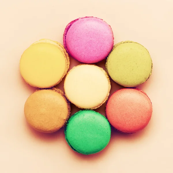 Färgglada macaroons — Stockfoto