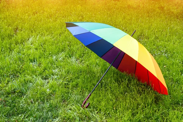 Colorful umbrella outdoors — Zdjęcie stockowe