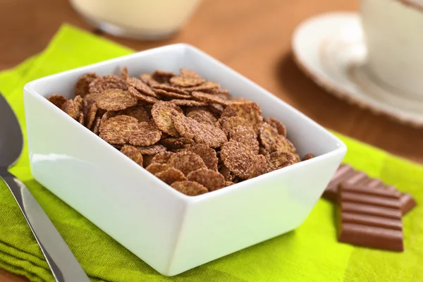 Chocolate Corn Flakes Cereal — Stock Photo, Image