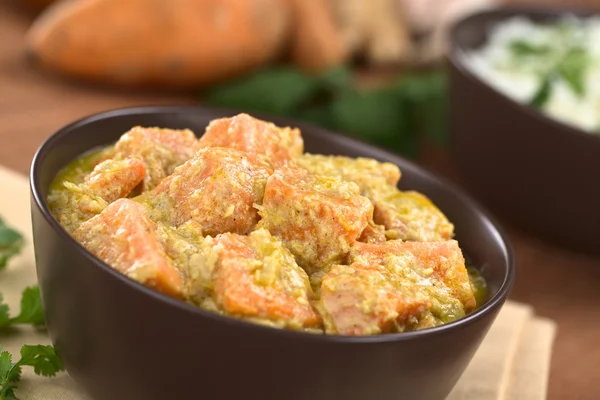 Patata dulce y curry de coco — Foto de Stock