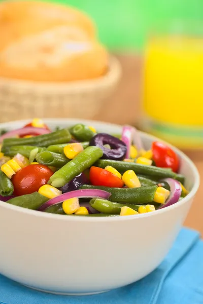 Bean Salad Hijau Berwarna — Stok Foto