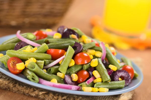 多彩的绿豆沙拉 — 图库照片