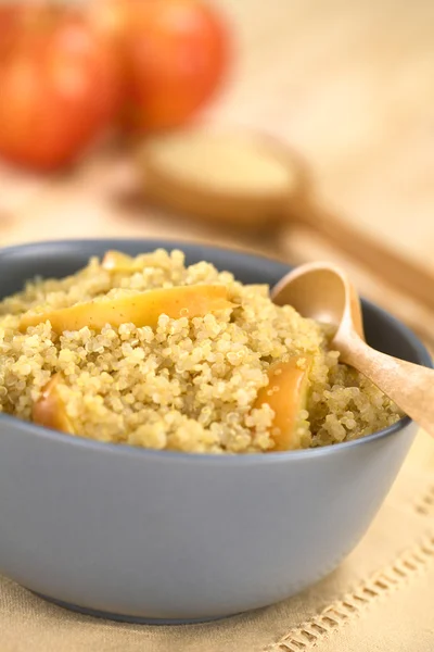 Apple ile Quinoa yulaf lapası색된 구성표에서 디지털 추상 예술 스타일 작품 — Stok fotoğraf