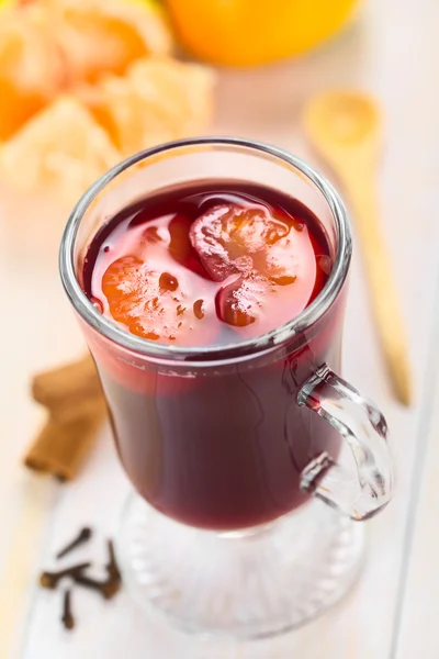 Hot Spiced Mulled Wine — Stock Photo, Image