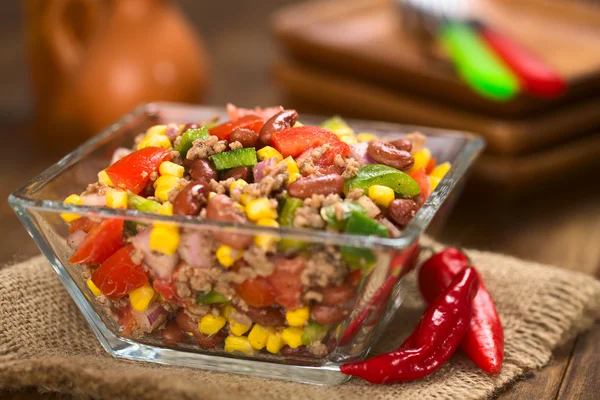 Chili con Carne Salad — Stok Foto