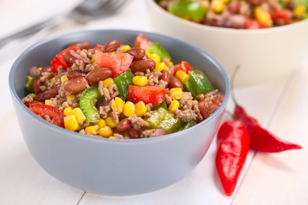 Chili con Carne Salat — Stockfoto