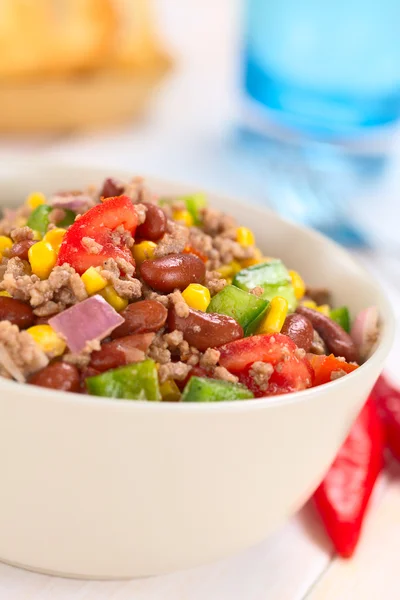 Chili con Carne Salad — Stok Foto