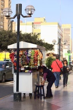 sokak satıcısı miraflores, lima, Peru