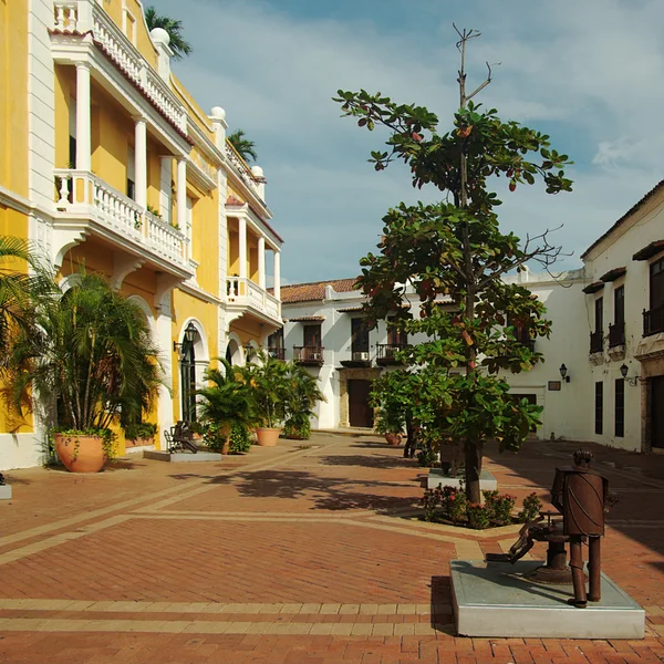 Plaza en Cartagena, Colombia — Foto de Stock