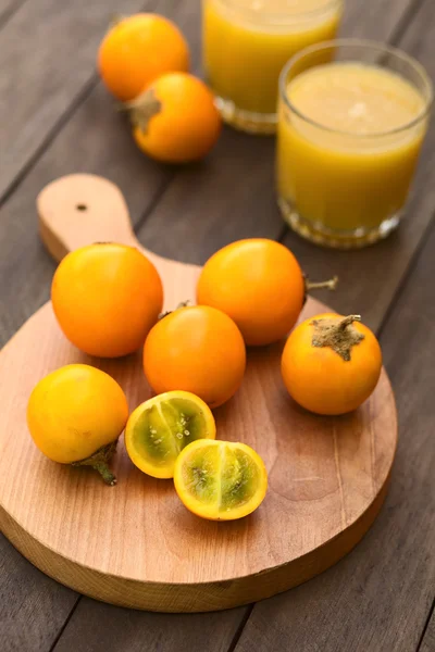 Naranjilla ou Lulo Frutas — Fotografia de Stock