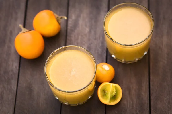 Naranjilla atau Lulo Juice — Stok Foto