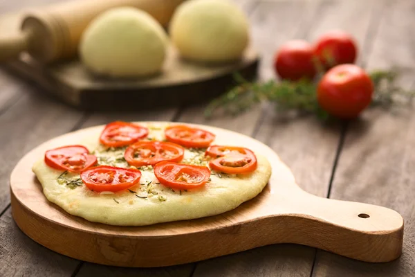 토마토 flatbread — 스톡 사진
