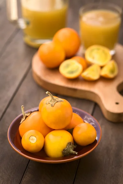 Naranjilla or Lulo Fruits