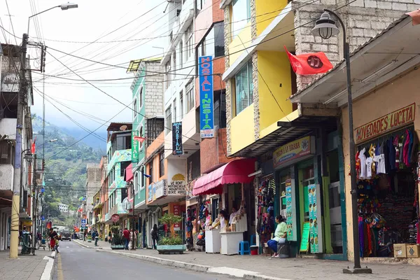 Maldonado straße in banos, ecuador — Stockfoto