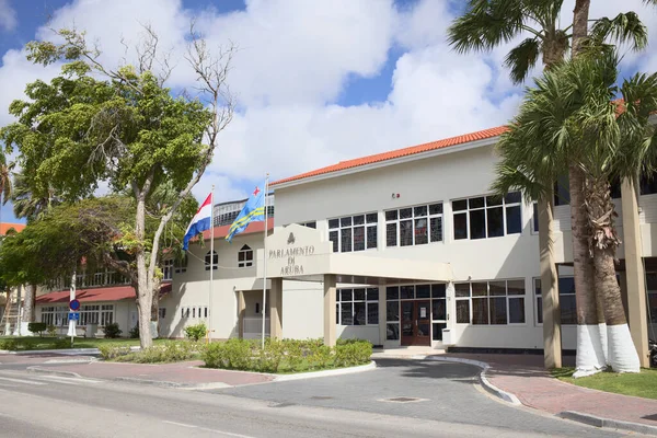 Oranjestad Aruba Dicembre 2020 Edificio Del Parlamento Aruba Lungo Smith — Foto Stock