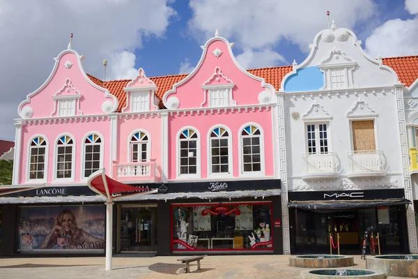 Oranjestad Aruba Dezembro 2021 Fachada Shopping Plaza Daniel Leo Pintada — Fotografia de Stock