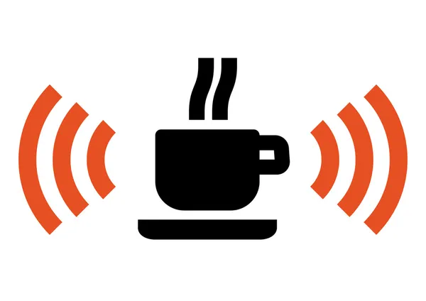 Zone Wi-Fi gratuite dans le café — Image vectorielle