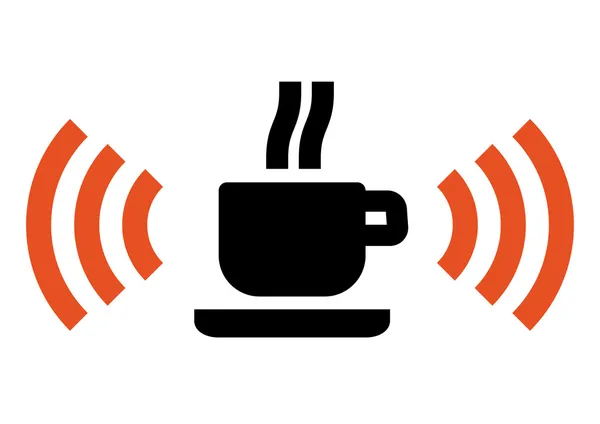 Gratis wi-fi zone in café — Stockvector