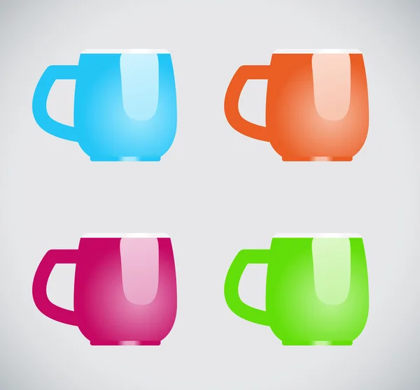Tasses de couleur — Image vectorielle
